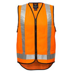 Hi Vis X Back Zipped Vest