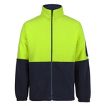 Mens Hi Vis Full Zip Polar Fleece