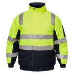 Typhoon Hi Vis Modern Bomber Jacket With Tape