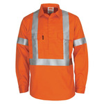 Patron Saint Flame Retardant Arc Rated Closed Front Long Sleeve Shirt with "X" Back LOXY F/R R/tape