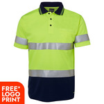 Mens Hi Vis Short Sleeve (D+N) Trad Polo