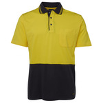 Mens Hi Vis Short Sleeve Cotton Polo