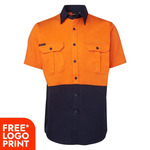 Mens Hi Vis Sort Sleeve 190G Shirt