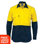 Cool Breeze Vertical Vented Cotton Shirt