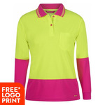 Womens Hi Vis Long Sleeve Comfort Polo