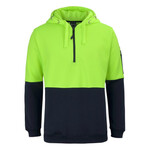 Mens Hi Vis 1/2 Zip Hoodie