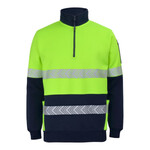 Mens Hi Vis 330G 1/2 Zip Segmented Tape Fleece
