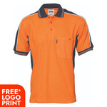 Poly Cotton Contrast Panel Polo